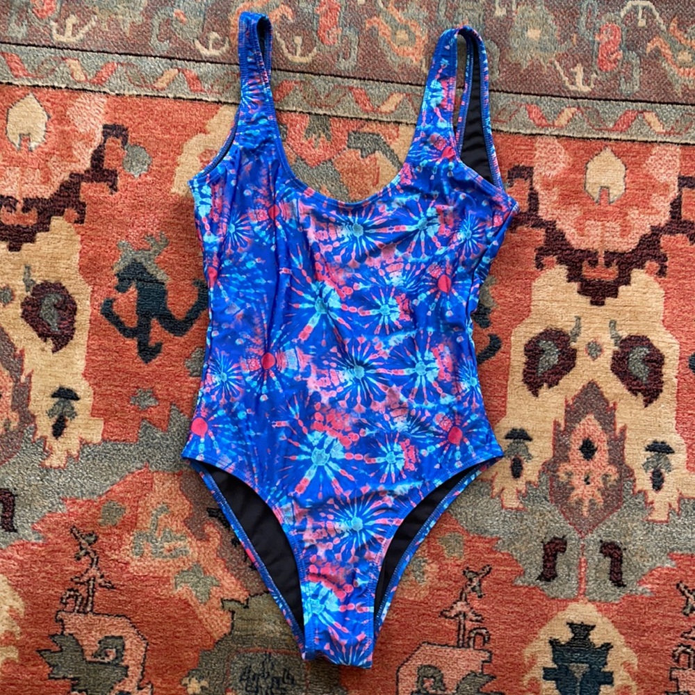 Onia Tie Dye Scoop Back One Piece Swimsuit Sz S